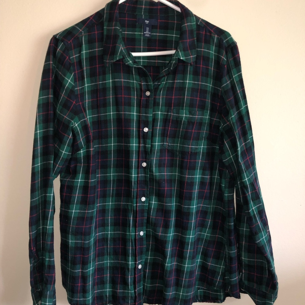 Plaid Long Sleeve Button Up